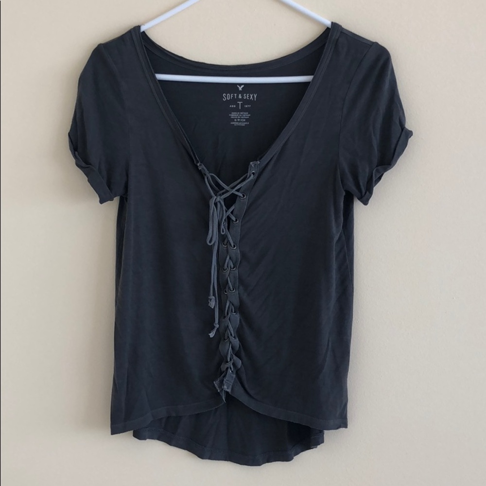 American Eagle Lace Front Top